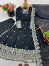 Jf 033 Heavy Georgette With Fully Flair Readymade Dress Online Wholesale